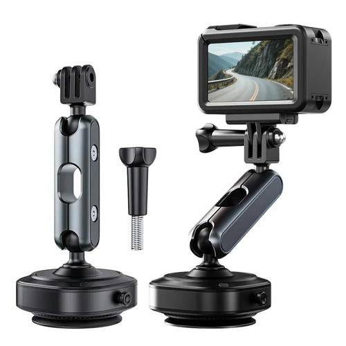 DJ-1 Electric Vacuum Suction Cup Car Camera Mount 360 Degree Adjustable Aluminum Alloy Action Camera Bracket - 1