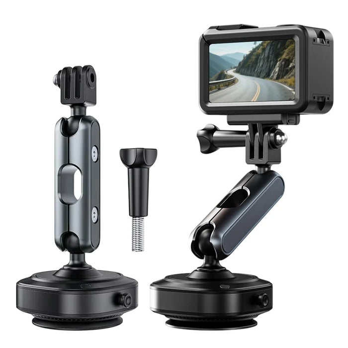 DJ-1 Electric Vacuum Suction Cup Car Camera Mount 360 Degree Adjustable Aluminum Alloy Action Camera Bracket - 1