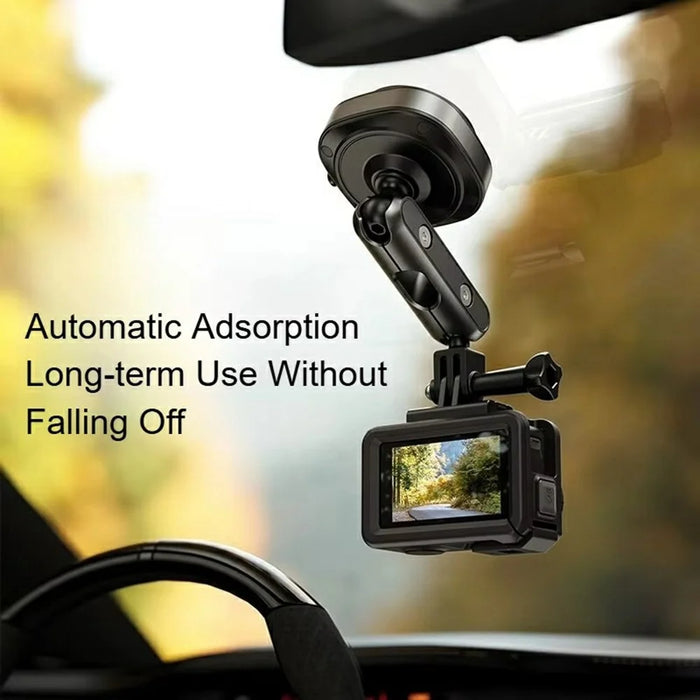 DJ-1 Electric Vacuum Suction Cup Car Camera Mount 360 Degree Adjustable Aluminum Alloy Action Camera Bracket - 4