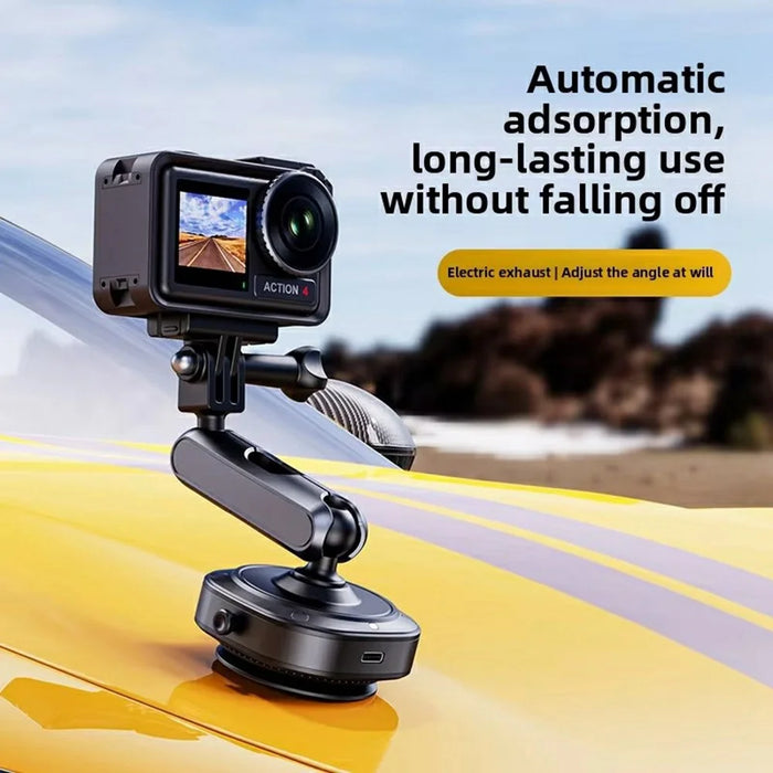 DJ-1 Electric Vacuum Suction Cup Car Camera Mount 360 Degree Adjustable Aluminum Alloy Action Camera Bracket - 6