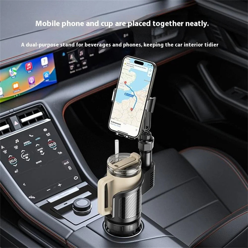 YESIDO C273 2 in 1 Car Cup Holder Phone Mount Adjustable 4.7-7.2 Inch Cellphone Bracket - 5