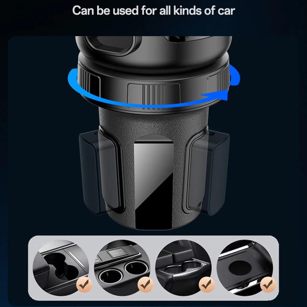 YESIDO C273 2 in 1 Car Cup Holder Phone Mount Adjustable 4.7-7.2 Inch Cellphone Bracket - 6