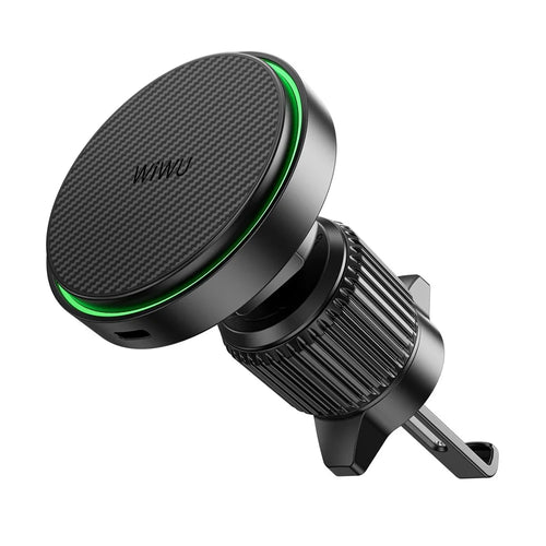 WIWU CH-325 Qi 2.0 Magnetic Car Wireless Charger 15W Fast Charging Air Vent Mount Bracket - 1