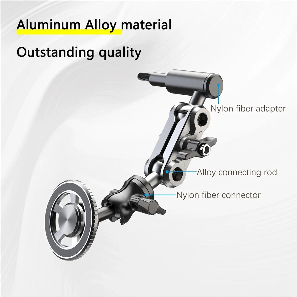 A036 Magnetic Phone Holder for Land Cruiser / Tank 300 / 500 / Prado A-Pillar Aluminum Alloy Vehicle Phone Bracket - 2