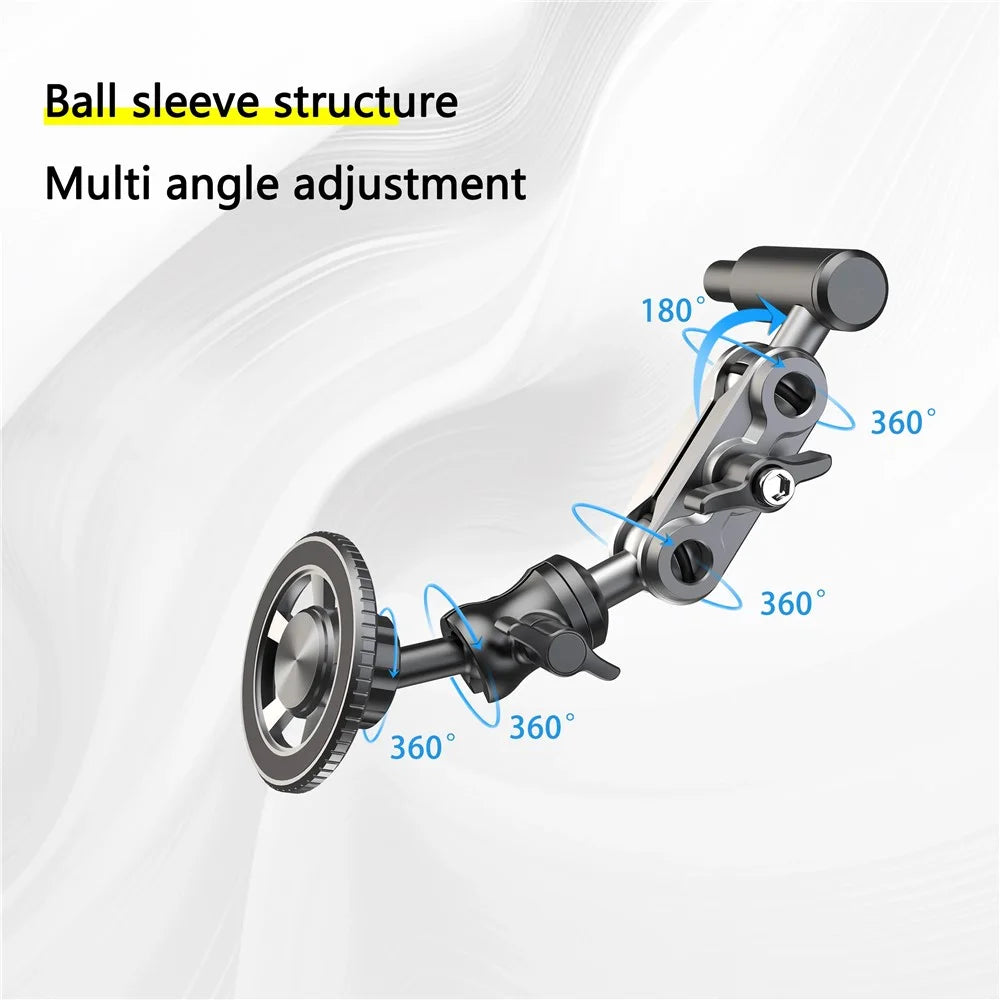 A036 Magnetic Phone Holder for Land Cruiser / Tank 300 / 500 / Prado A-Pillar Aluminum Alloy Vehicle Phone Bracket - 3