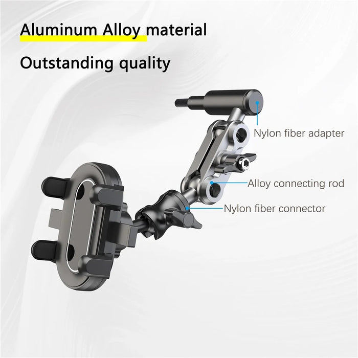A035 For Land Cruiser / Prado / Tank 300 / 500 A-Pillar Car Phone Mount Aluminum Alloy Holder - 2