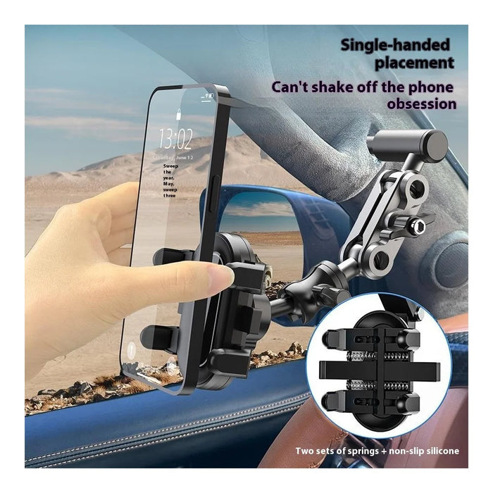 A035 For Land Cruiser / Prado / Tank 300 / 500 A-Pillar Car Phone Mount Aluminum Alloy Holder - 4