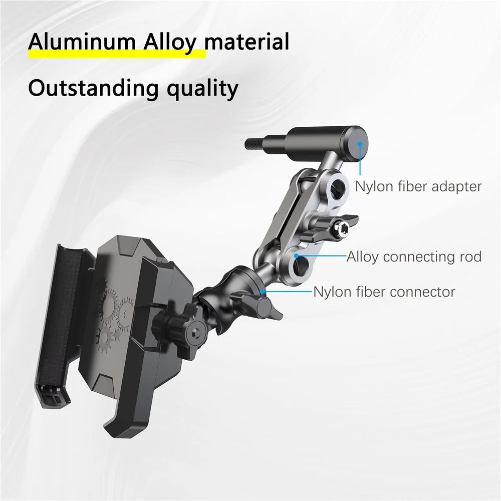 A037 Car Phone Mount for Land Cruiser / Prado / Tank 300 / 500 A-Pillar Adjustable Aluminum Alloy Cellphone Holder - 7