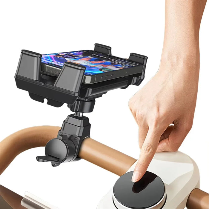 A006 360 Degree Rotatable Tablet Phone Mount Treadmill Spin Bike Vehicle Handle Installation Bracket - 3
