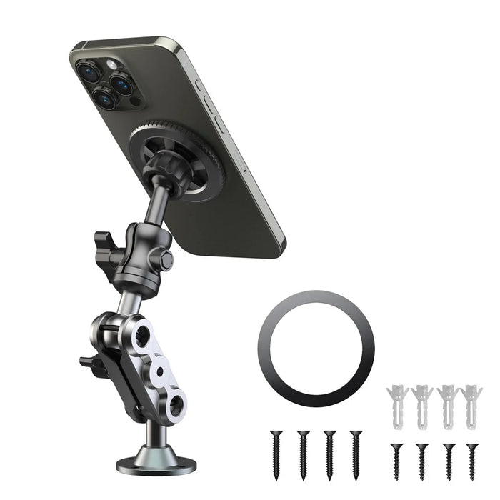 X038 Car Truck Boat Dashboard Heavy Duty Metal Magnetic Phone Holder 360 Degree Adjustable Bracket - 2