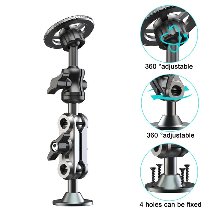 X038 Car Truck Boat Dashboard Heavy Duty Metal Magnetic Phone Holder 360 Degree Adjustable Bracket - 3