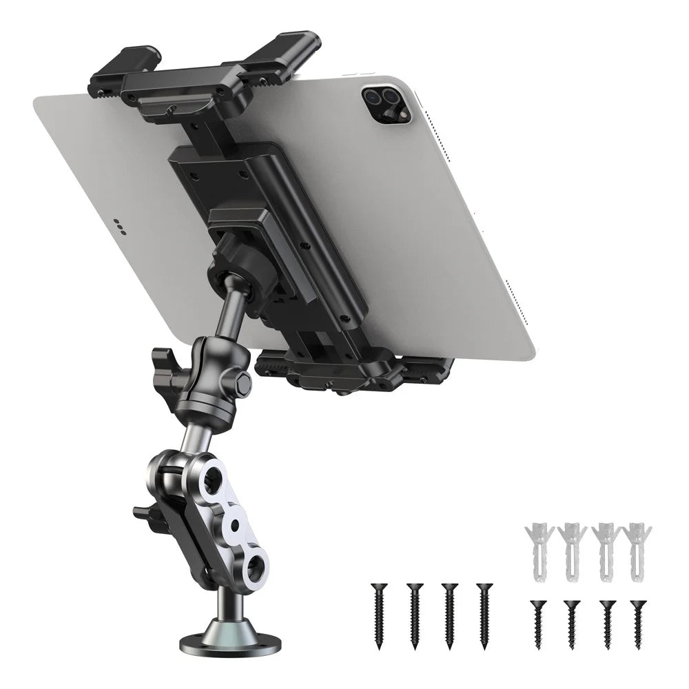 X039 Car Truck Boat Wall Mount Phone Holder Heavy Duty Adjustable Tablet Stand with Aluminum Drill Base - 2