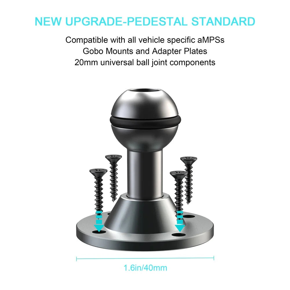 X039 Car Truck Boat Wall Mount Phone Holder Heavy Duty Adjustable Tablet Stand with Aluminum Drill Base - 4