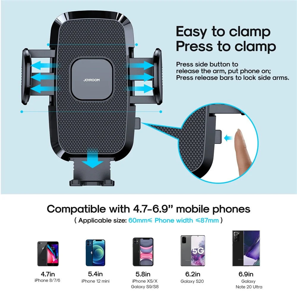 JOYROOM JR-ZS259 Car Dashboard Suction Cup Mount Bracket Holder for 4.7-6.9inch Mobile Phone - 6