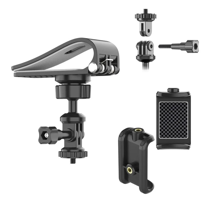 ZY02 Car Sun Visor Mount Holder Panoramic Camera Smartphone Universal Bracket with Phone Clamp - 2