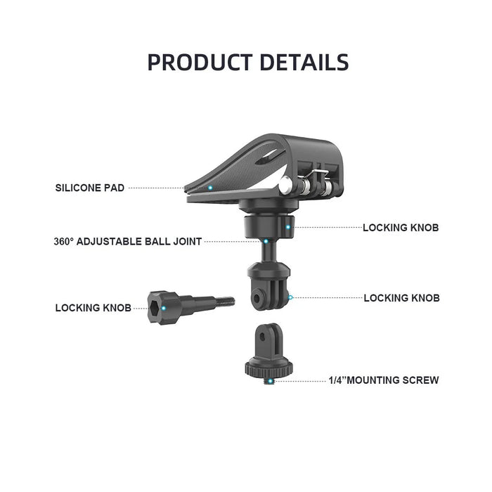 ZY02 Car Sun Visor Mount Holder Panoramic Camera Smartphone Universal Bracket with Phone Clamp - 3