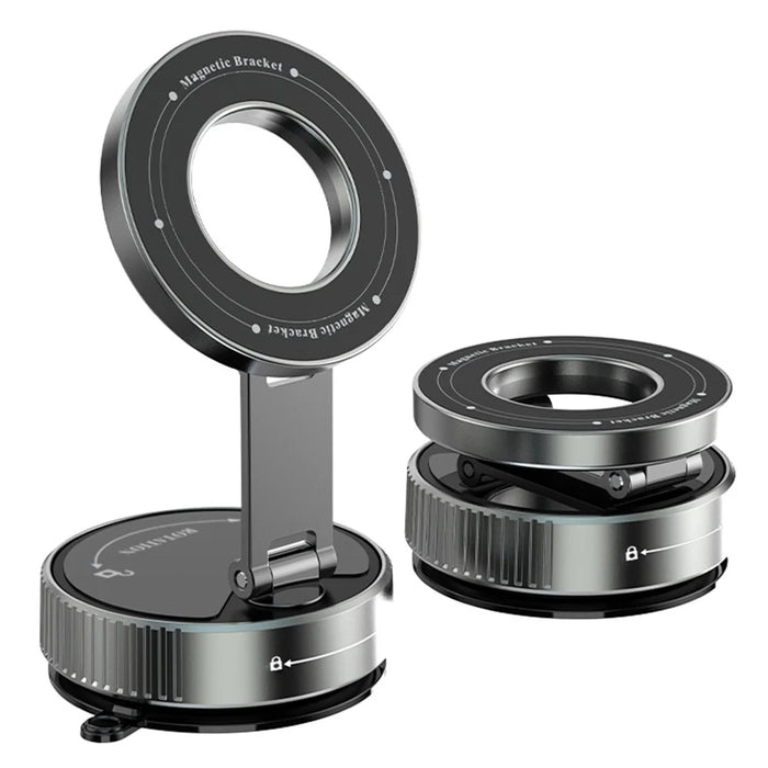 K1 Magnetic Car Phone Mount with Suction Cup Base 360 Degree Rotation Foldable Navigation Stand - 2