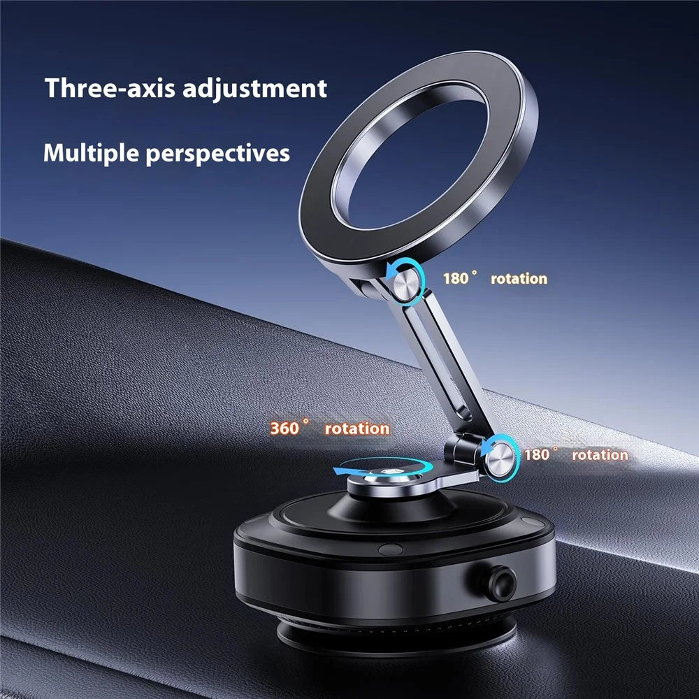 X74 Car Dashboard Electric Vacuum Suction Cup Magnetic Phone Mount Stand - 5