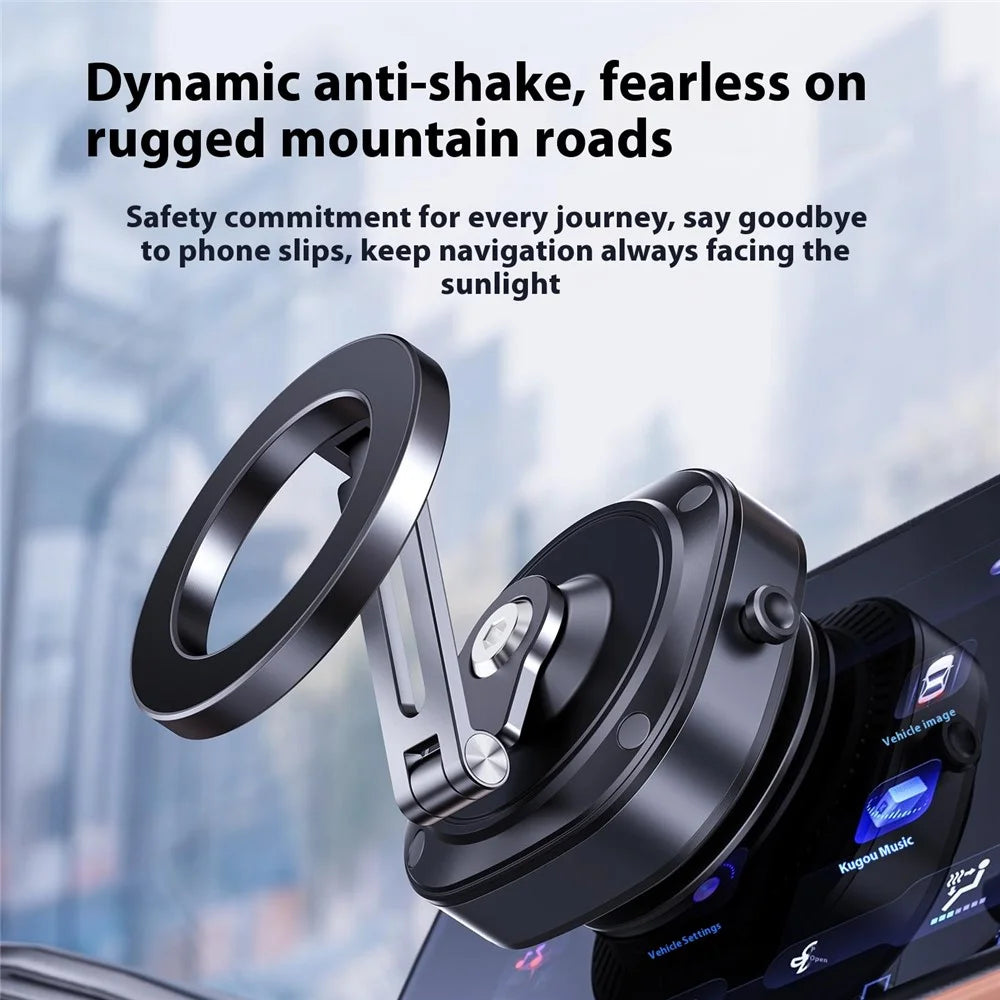 X74 Car Dashboard Electric Vacuum Suction Cup Magnetic Phone Mount Stand - 6