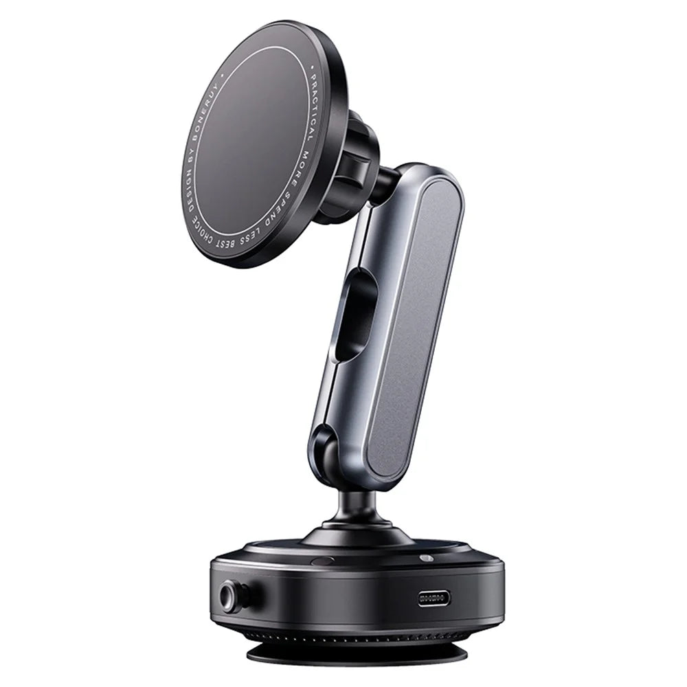 X75 Car Phone Holder Electric Suction Cup Mount Stand 360 Degree Rotation Magnetic Bracket - 1