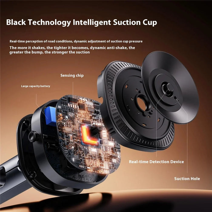 X75 Car Phone Holder Electric Suction Cup Mount Stand 360 Degree Rotation Magnetic Bracket - 3