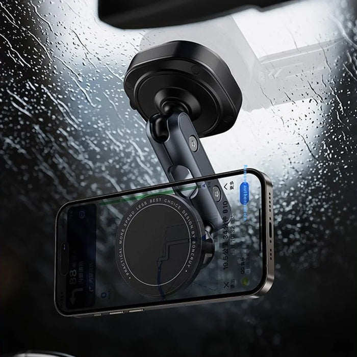 X75 Car Phone Holder Electric Suction Cup Mount Stand 360 Degree Rotation Magnetic Bracket - 7