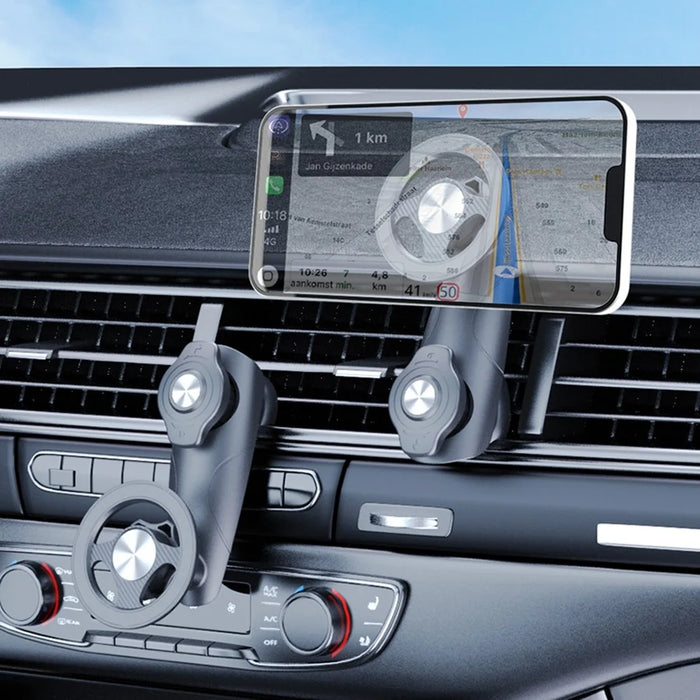 C243C Rotating Magnetic Car Phone Holder Vehicle Air Vent Cellphone Navigation Bracket - 3