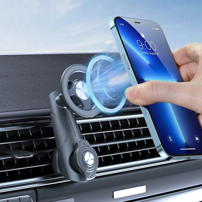 C243C Rotating Magnetic Car Phone Holder Vehicle Air Vent Cellphone Navigation Bracket - 6