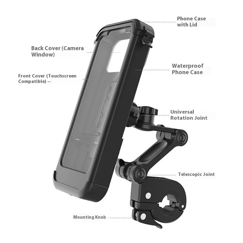 DS-MT3 Motorcycle Bike Phone Mount Touchscreen Waterproof Anti Fog GPS Navigation Phone Holder - 7
