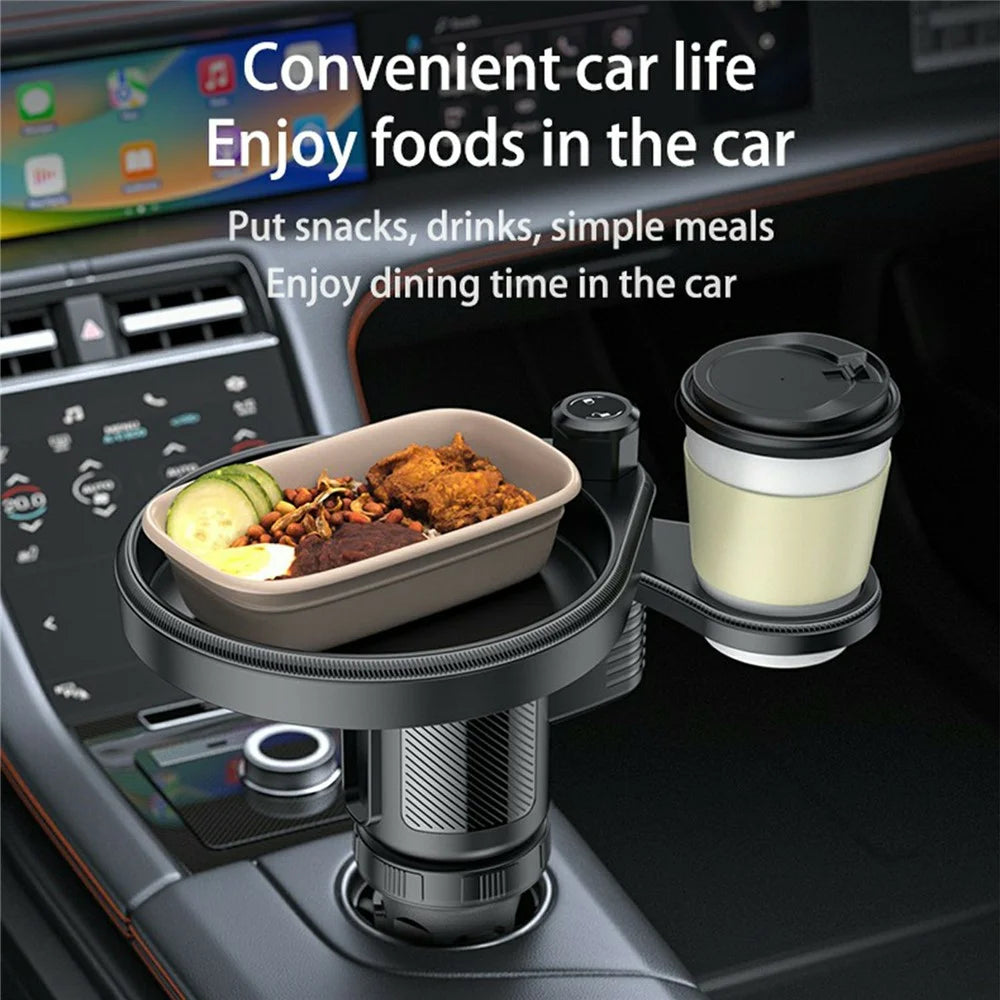 YESIDO C180 Multifunctional Cup Holder Food Tray with Expandable Base for Drinks Snacks Keys Organizer - 4