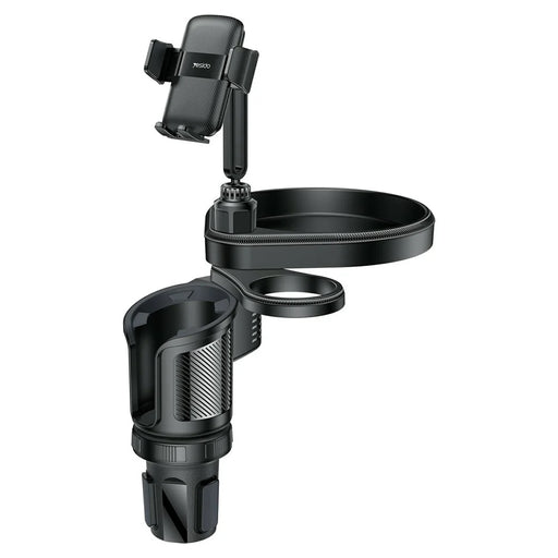 YESIDO C274 Multifunctional Organizer Car Cup Holder Food Tray with Expandable Base Drink Rack Phone Stand - 1
