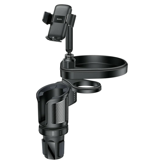 YESIDO C274 Multifunctional Organizer Car Cup Holder Food Tray with Expandable Base Drink Rack Phone Stand - 1