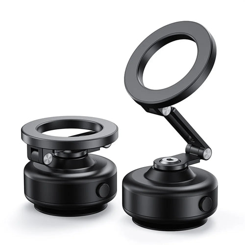 X94 360 Degree Rotating Foldable Car Phone Mount Electric Vacuum Suction Cup Magnetic Holder for Smartphones - Black - 1