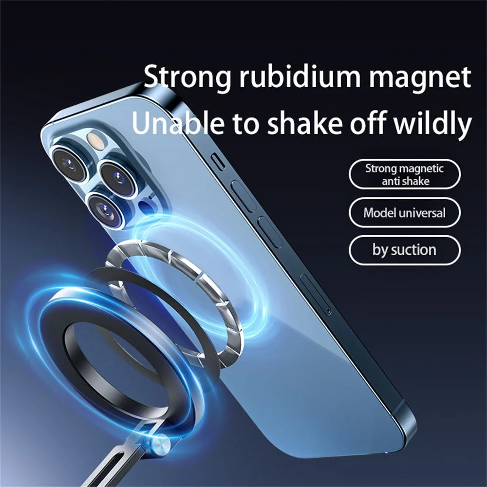 X94 360 Degree Rotating Foldable Car Phone Mount Electric Vacuum Suction Cup Magnetic Holder for Smartphones - Black - 2