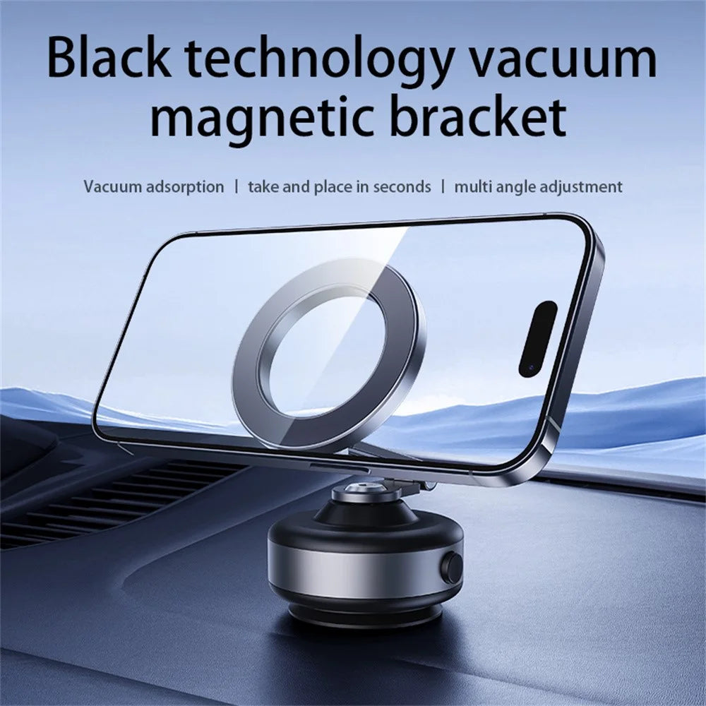X94 360 Degree Rotating Foldable Car Phone Mount Electric Vacuum Suction Cup Magnetic Holder for Smartphones - Black - 3