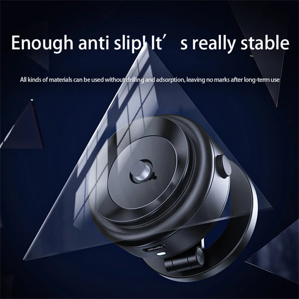 X94 360 Degree Rotating Foldable Car Phone Mount Electric Vacuum Suction Cup Magnetic Holder for Smartphones - Black - 7