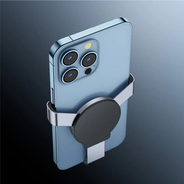 PJ-03 Car Phone Holder Gravity Mount Aluminum Alloy Stand Magnetic Clip Desktop Phone Bracket - 6