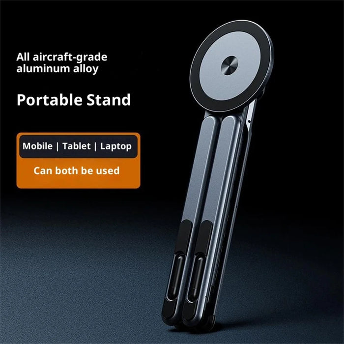 E05 Portable Desk Stand for Tablet Multi-Function Magnetic Aluminum Alloy Phone Holder - 2
