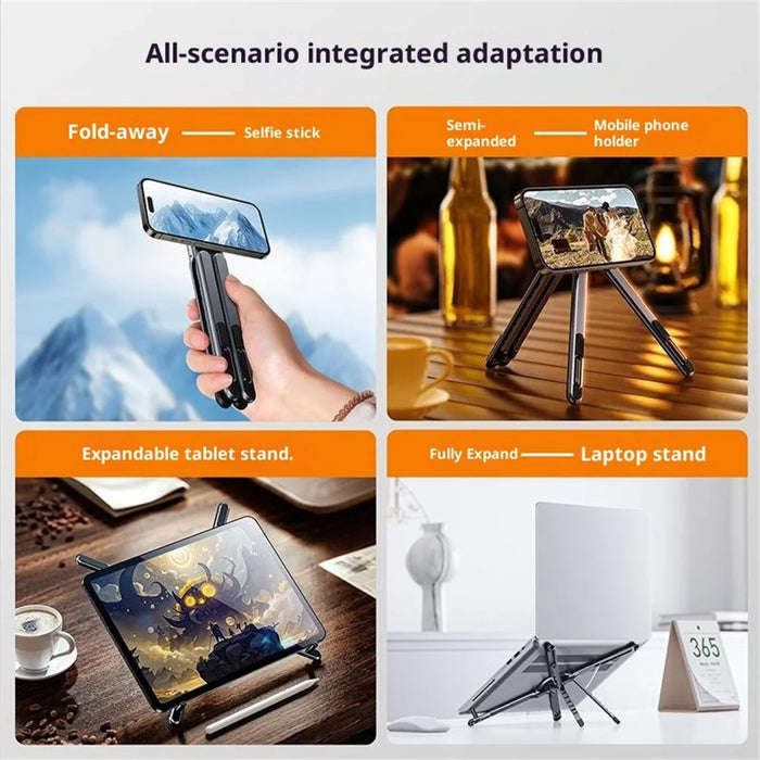 E05 Portable Desk Stand for Tablet Multi-Function Magnetic Aluminum Alloy Phone Holder - 3