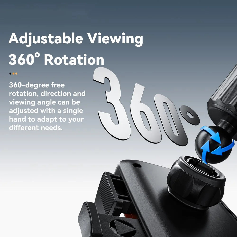 ESSAGER Car Phone Holder Air Vent Mount 360° Rotation Adjustable Bracket Stable Support for 4.7 - 6.9 inch Cellphones - 7
