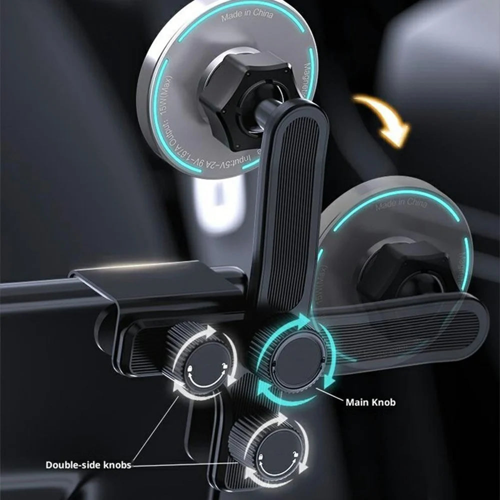 P3 15W Magnetic Car Wireless Charger Heat Resistant Magnetic Car Phone Mount - 2