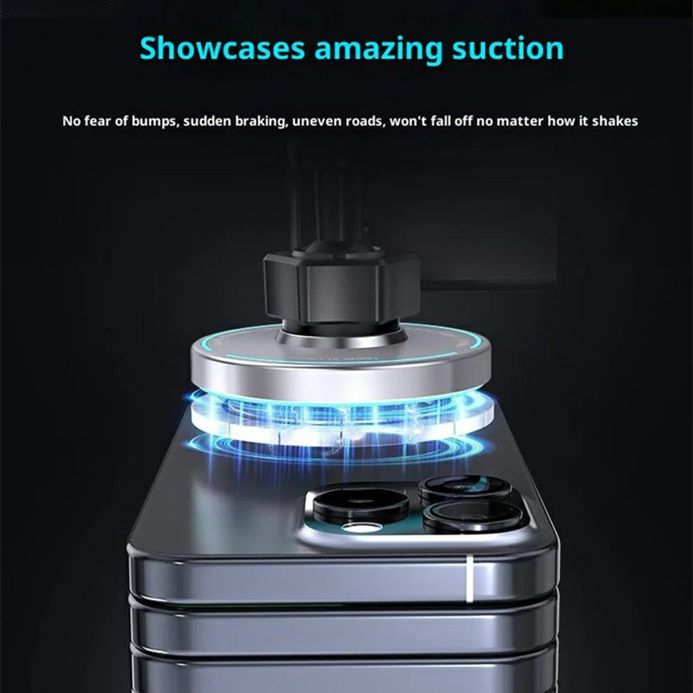 P3 15W Magnetic Car Wireless Charger Heat Resistant Magnetic Car Phone Mount - 3