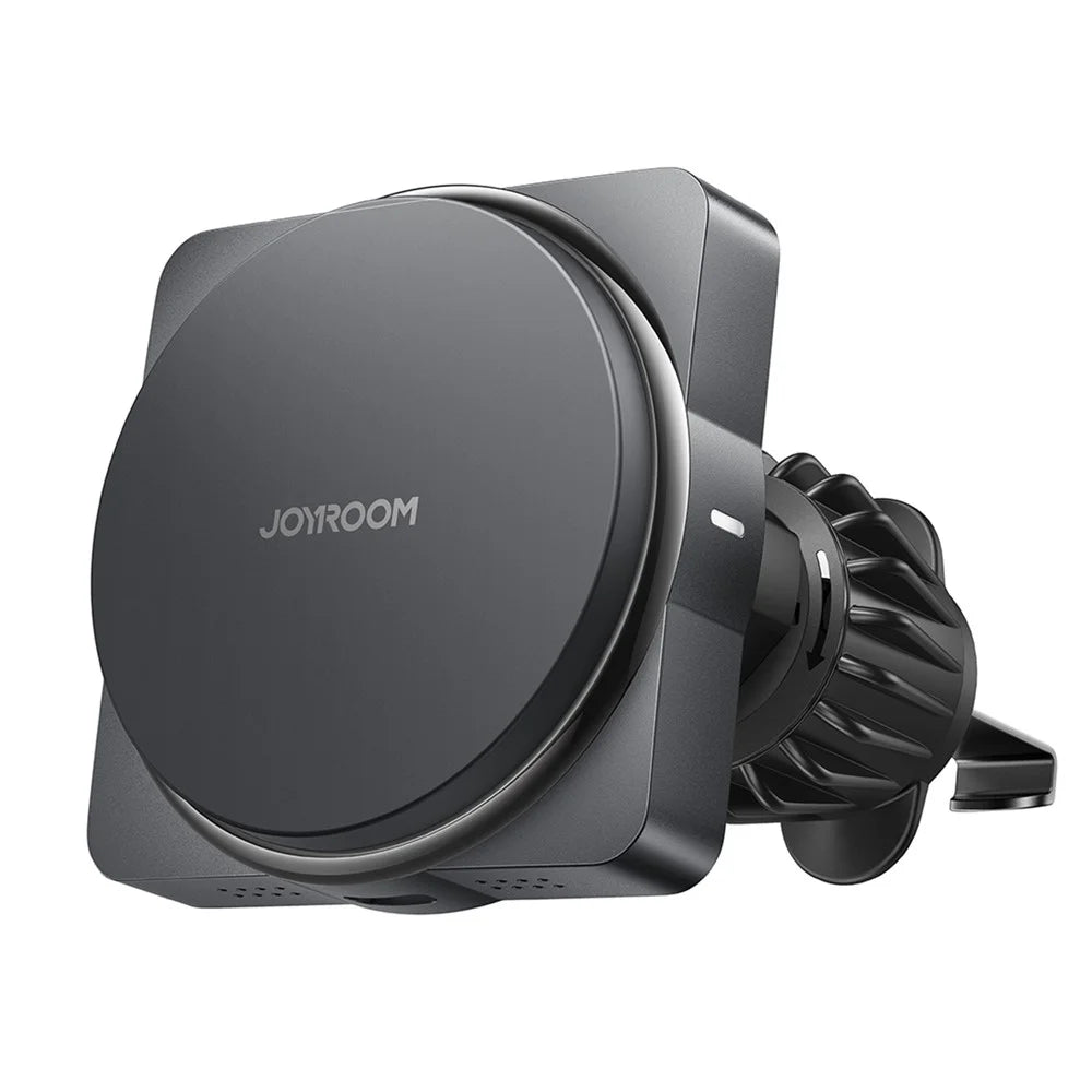 JOYROOM JR-ZS506 15W Auto-Rotating Magnetic Wireless Car Charger Stand Fast Charging Phone Mount - Black - 1