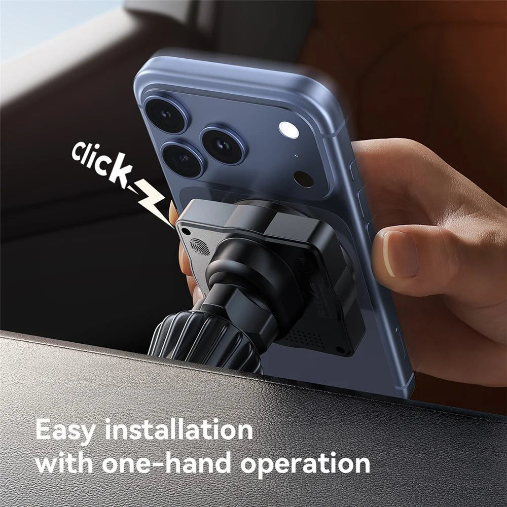 JOYROOM JR-ZS506 15W Auto-Rotating Magnetic Wireless Car Charger Stand Fast Charging Phone Mount - Black - 5