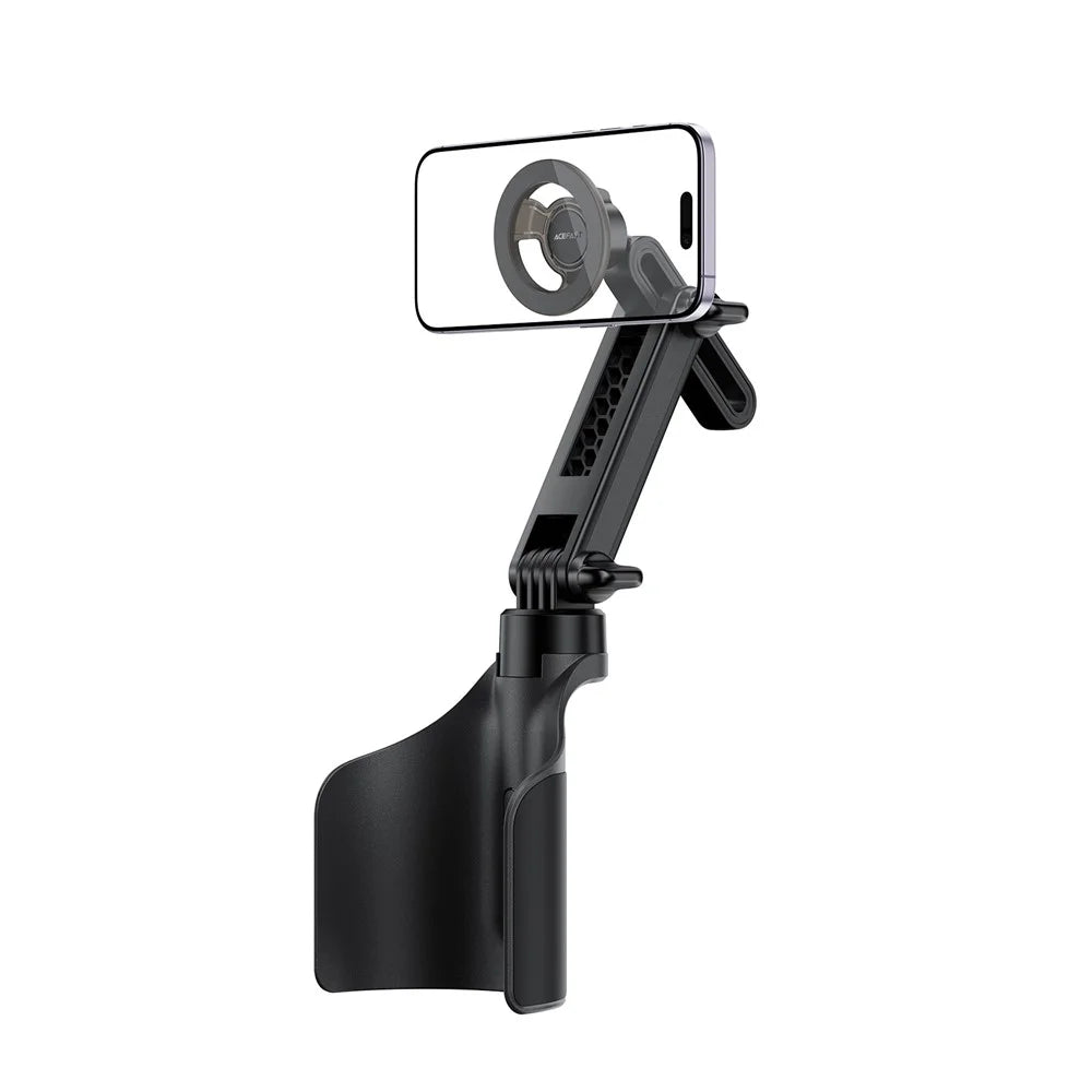 ACEFAST D62 Car Cup Holder Adjustable Angle  /  Length Magnetic Car Phone Stand for 4.7-6.9 inch Phones - Black - 5