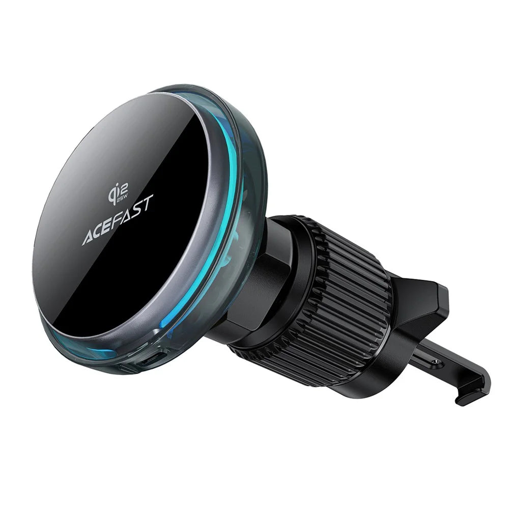 ACEFAST D61 QI2 25W Magnetic Wireless Charging Car Mount Adjustable Car Charging Holder with Cooling Fan - Tarnish - 1