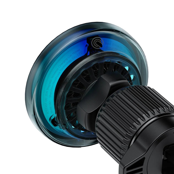 ACEFAST D61 QI2 25W Magnetic Wireless Charging Car Mount Adjustable Car Charging Holder with Cooling Fan - Tarnish - 4