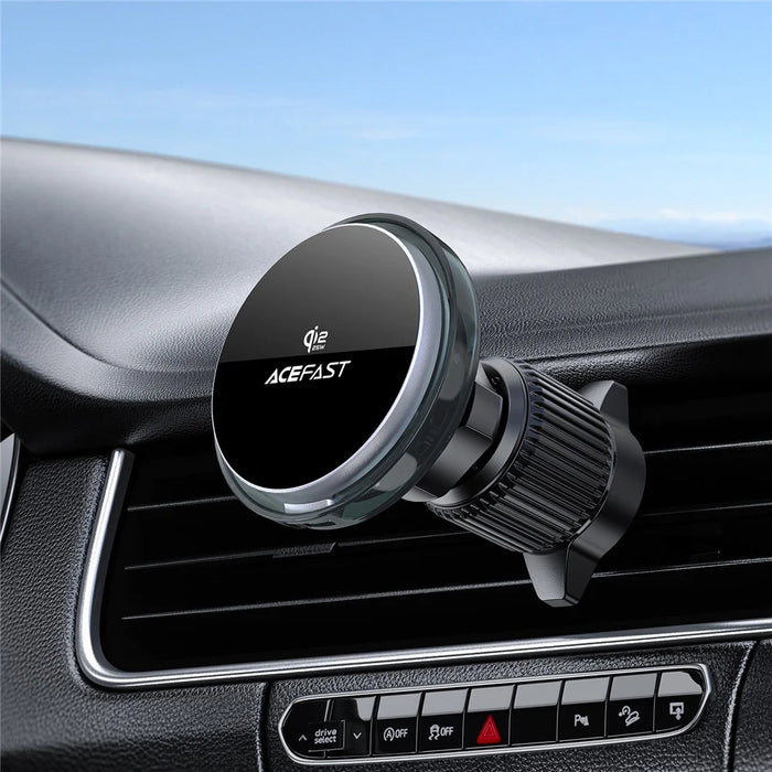 ACEFAST D61 QI2 25W Magnetic Wireless Charging Car Mount Adjustable Car Charging Holder with Cooling Fan - Tarnish - 7
