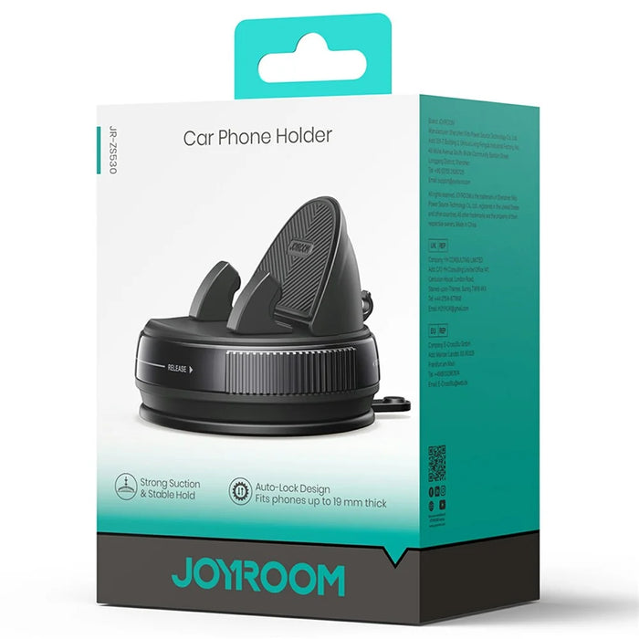 JOYROOM JR-ZS530 Car Phone Mount Holder Rotary Lock Nano Suction Cup Cellphone Stand - 6