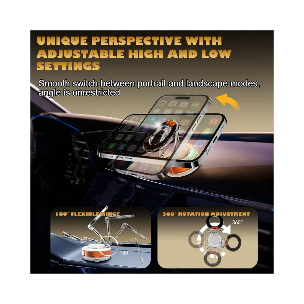 M7 Vacuum Suction Cup Car Holder Magnetic Phone Mount Rotating Navigation Stand for Dashboard - 5